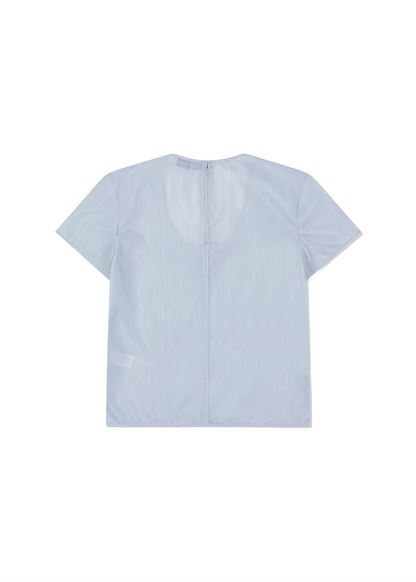 U-neck Logo Blouse