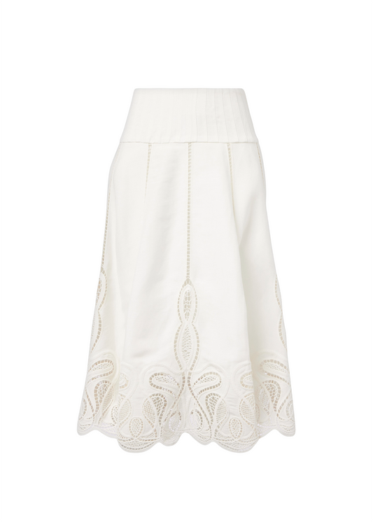 Kaius Lace-trimmed Midi Skirt