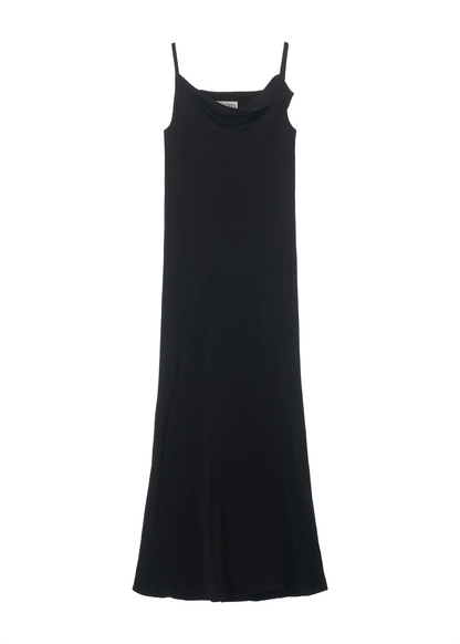 Drapery Neckline Slip Dress