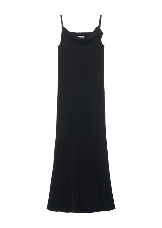 Drapery Neckline Slip Dress