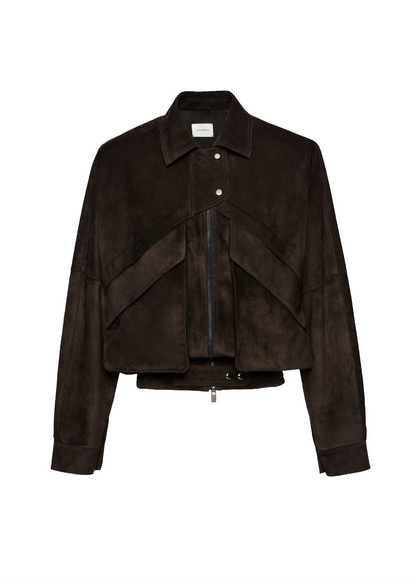 Vintage Suede Bomber Jacket