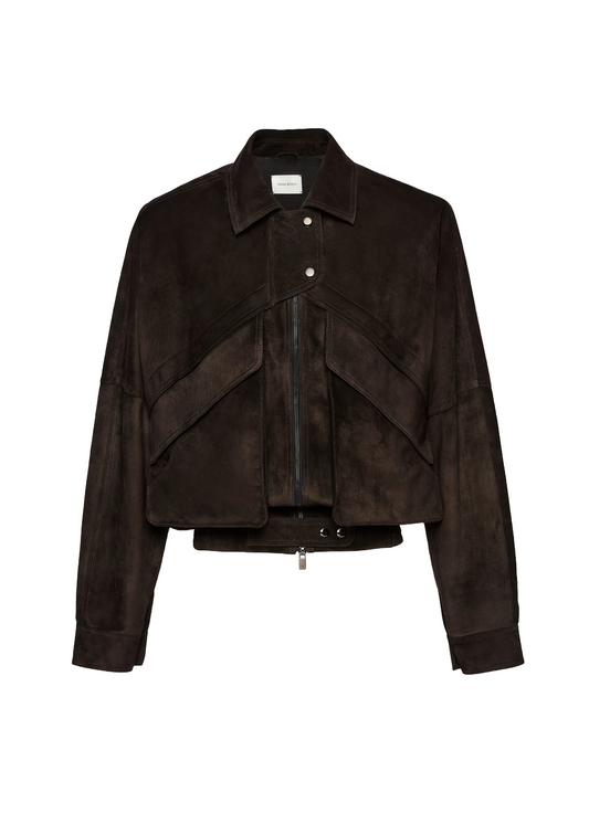Vintage Suede Bomber Jacket