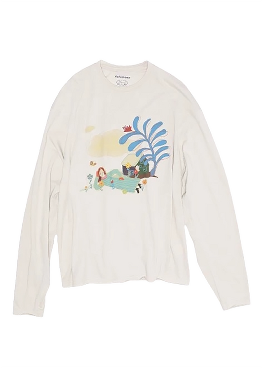 Transparent Print Long Sleeve Tee