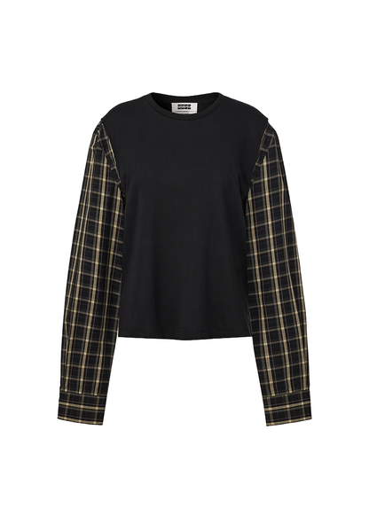Contrast Long Sleeve Top