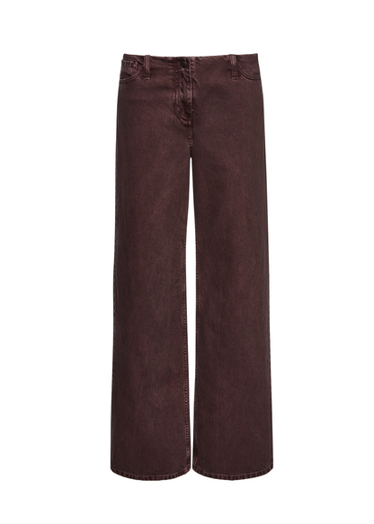 Ultra-low-waist Wide-leg Denim