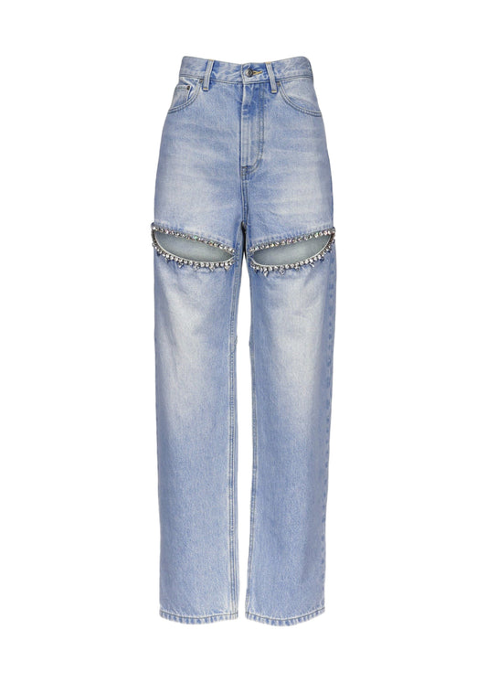 New Crystal Slit Jean