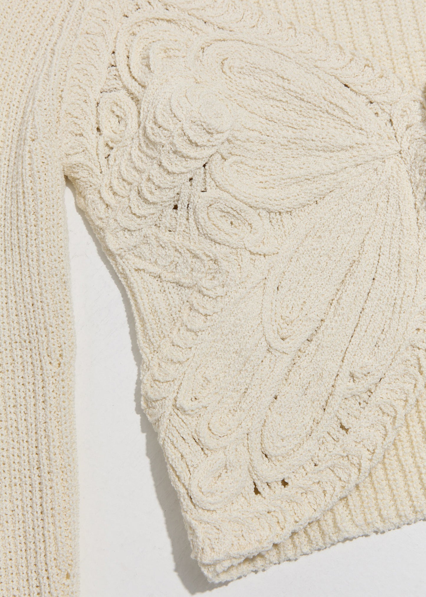 Cropped Cardigan With Embroidery Butterfly