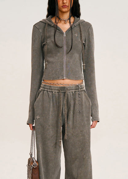 Vintage-savage Slim Sports Zip Hoodie