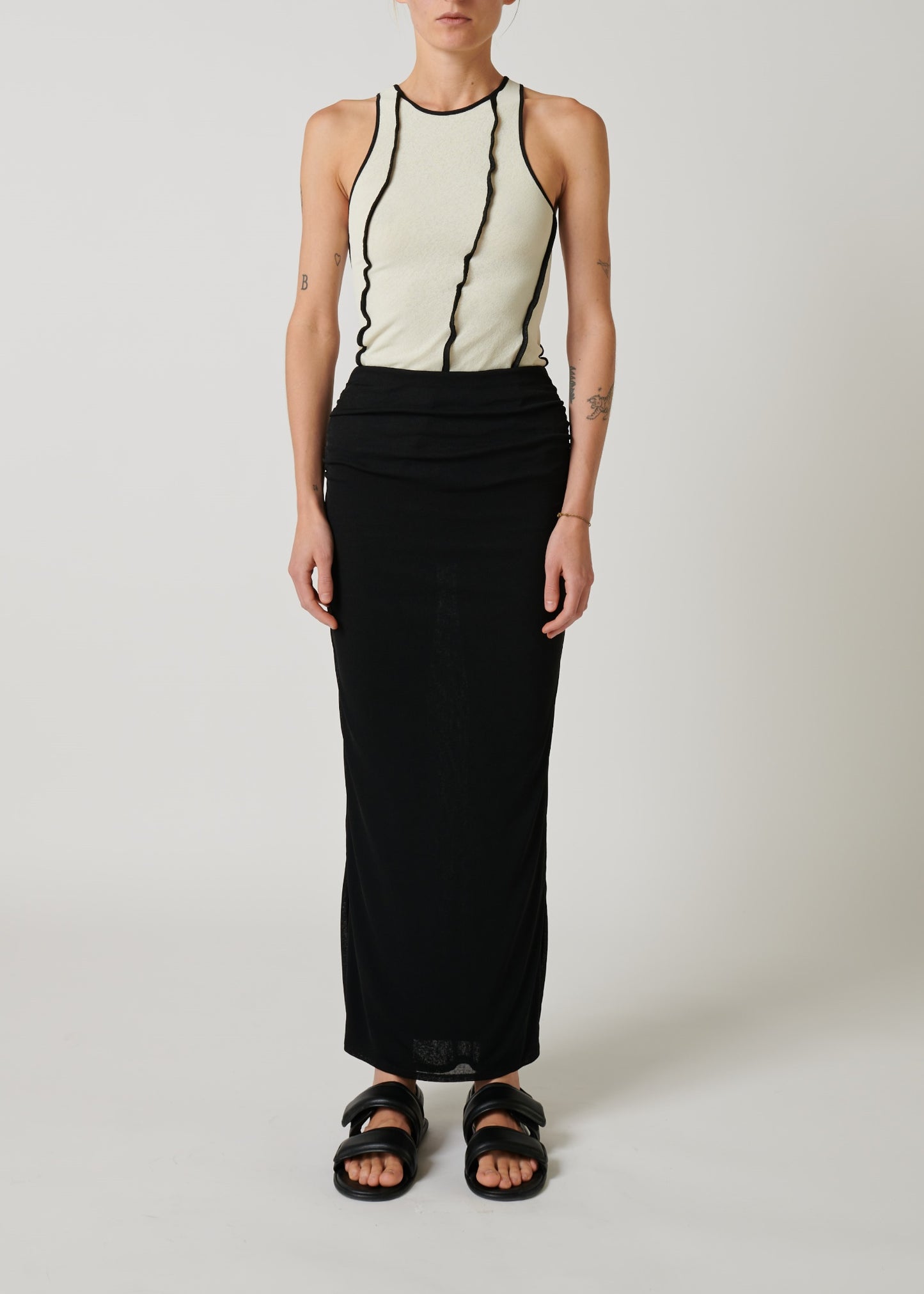ENNA Patchwork Mesh-jersey Tank Top
