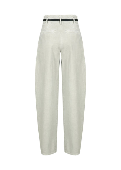 Belted Denim Pants