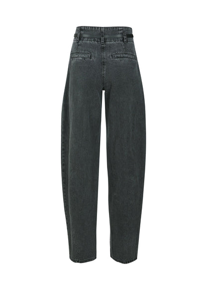 Belted Denim Pants