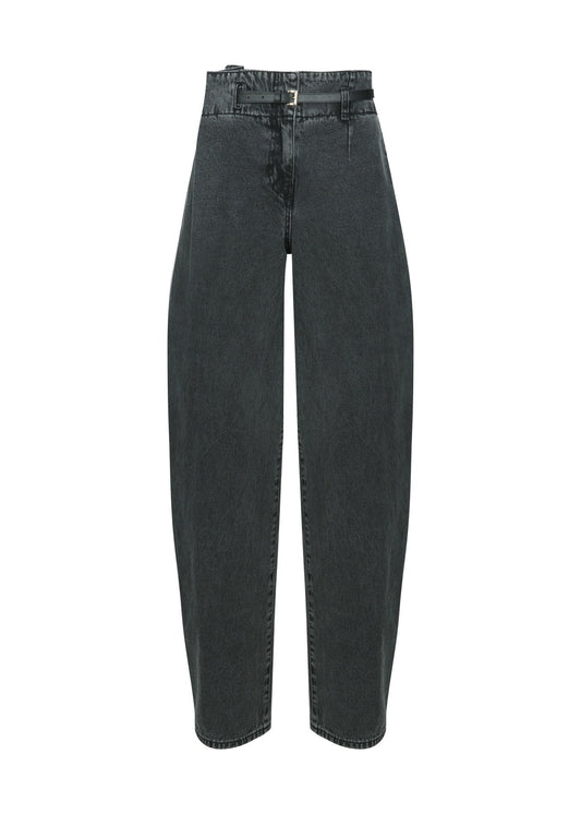Belted Denim Pants