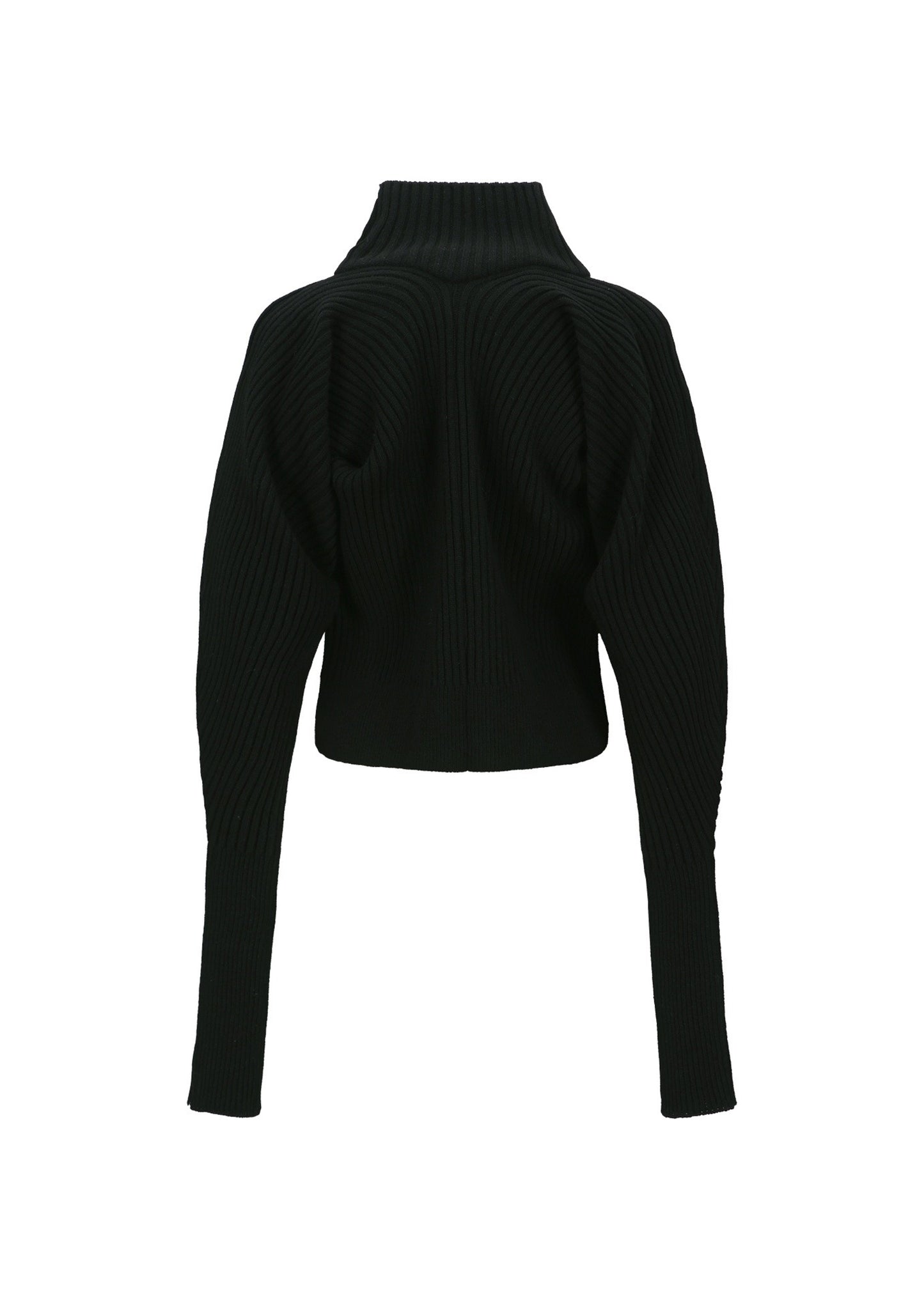 High Neck Knit Zip-up