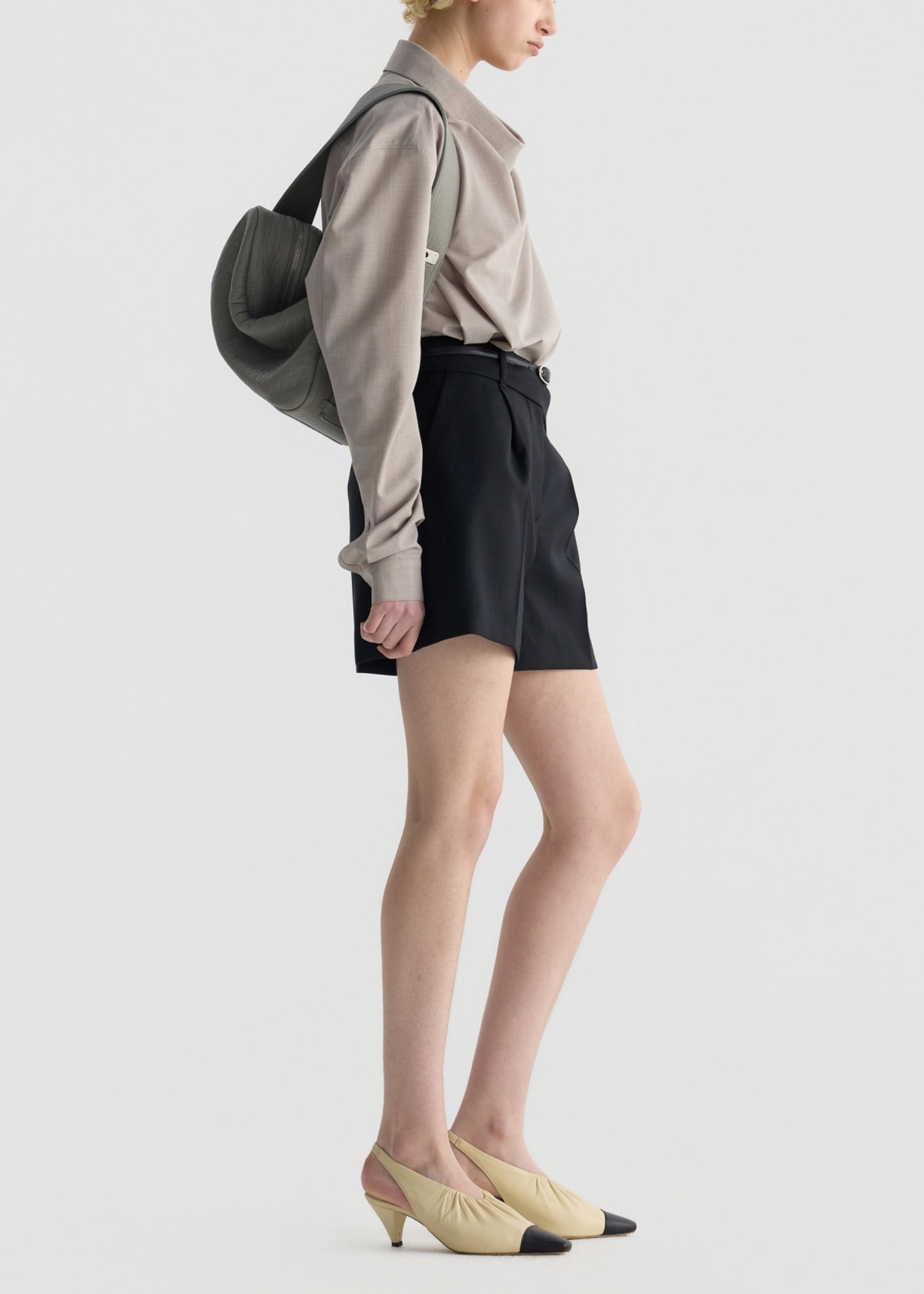Asymmetrical Collar Detail Shirt