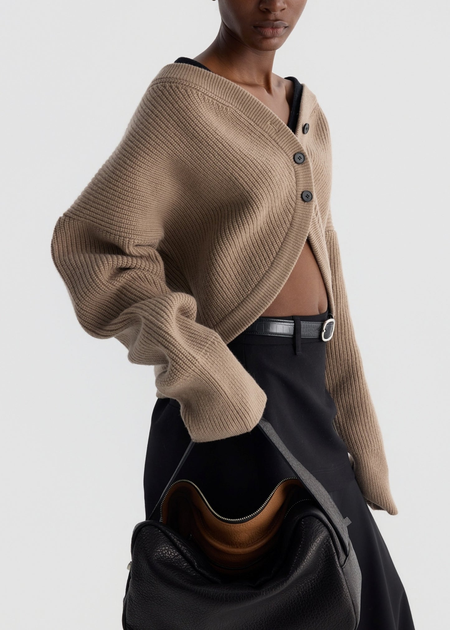 Wool-blend Knit Cardigan