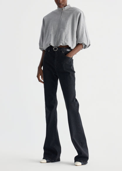Cropped Zip Sweatshirt