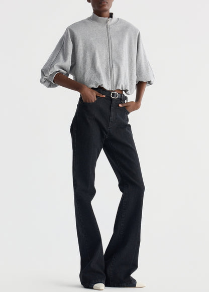 Cropped Zip Sweatshirt