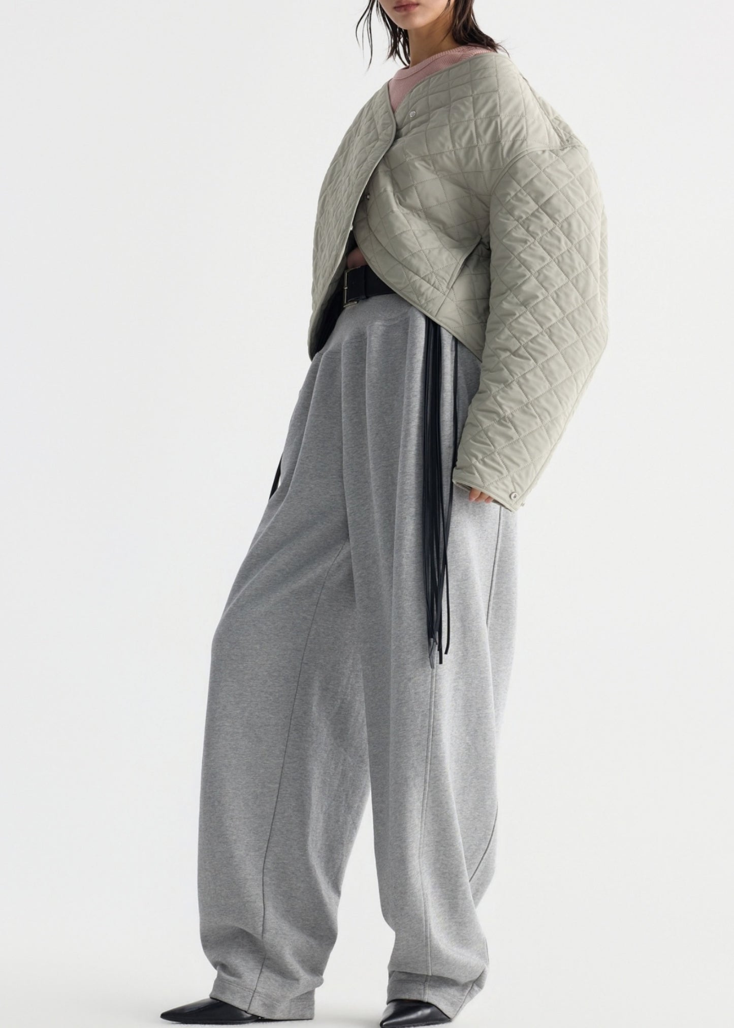 Asymmetrical-waist Pants