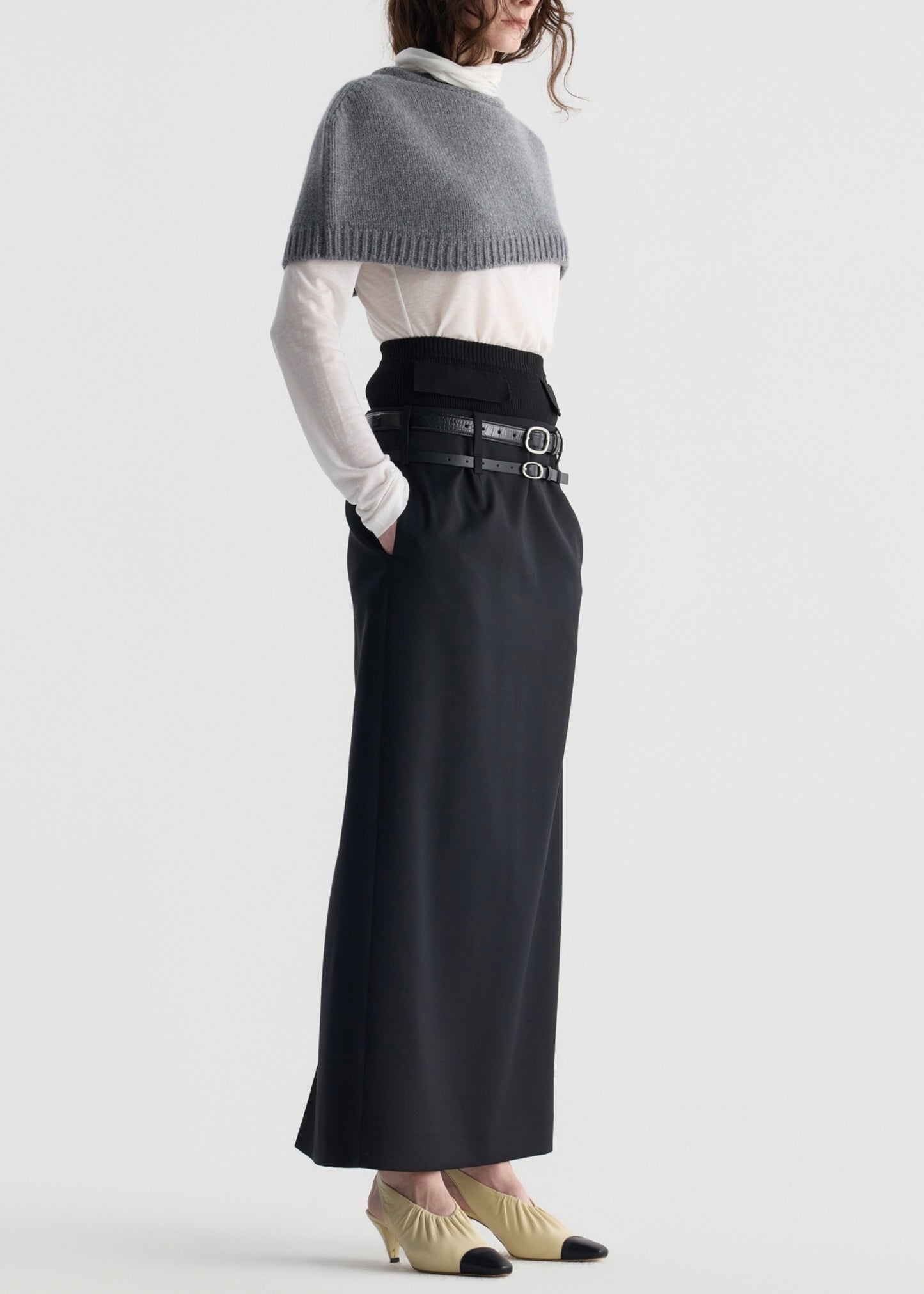 Scarf Neck Knit Top
