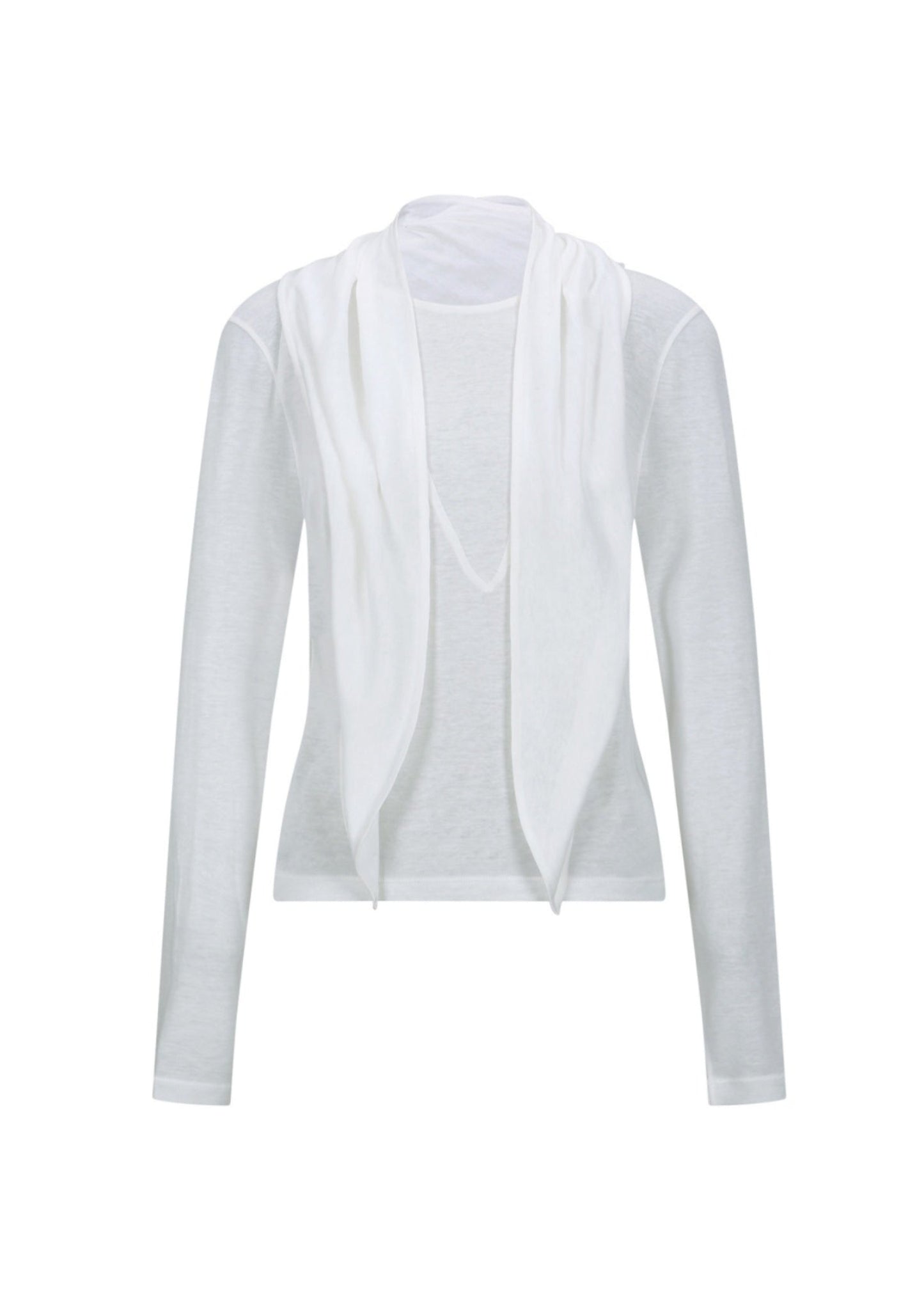 Scarf Neck Knit Top