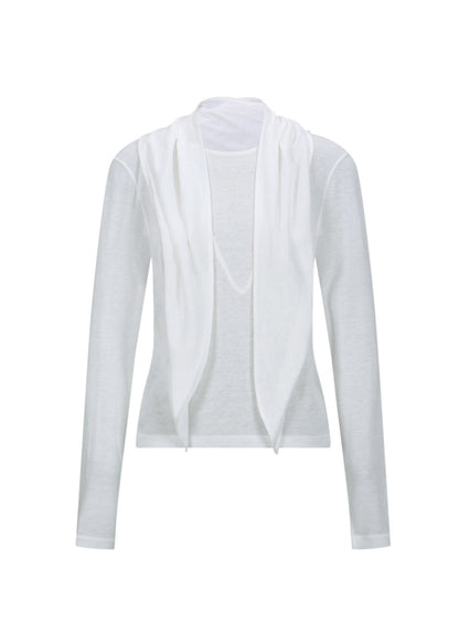 Scarf Neck Knit Top