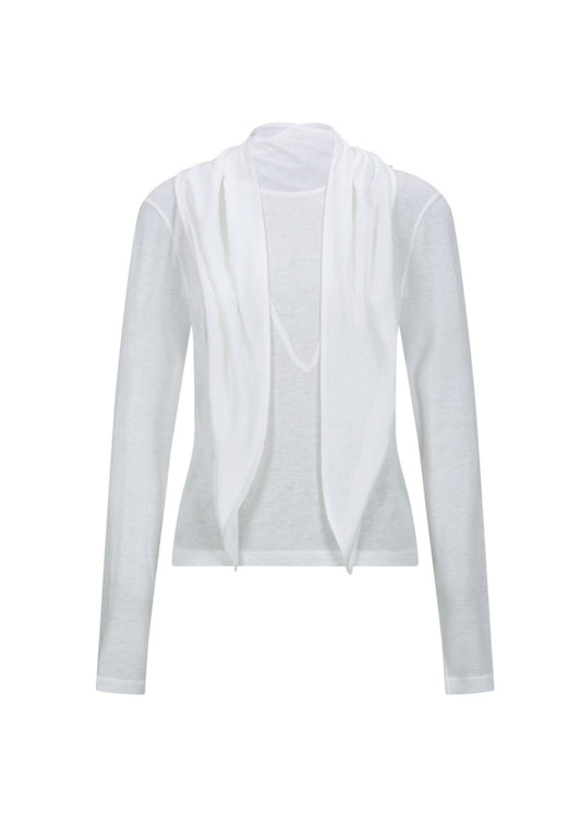 Scarf Neck Knit Top