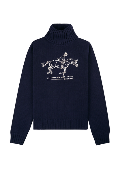 Horse Knitted Turtleneck
