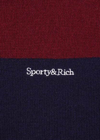 Serif Logo Cashmere Rugby Polo