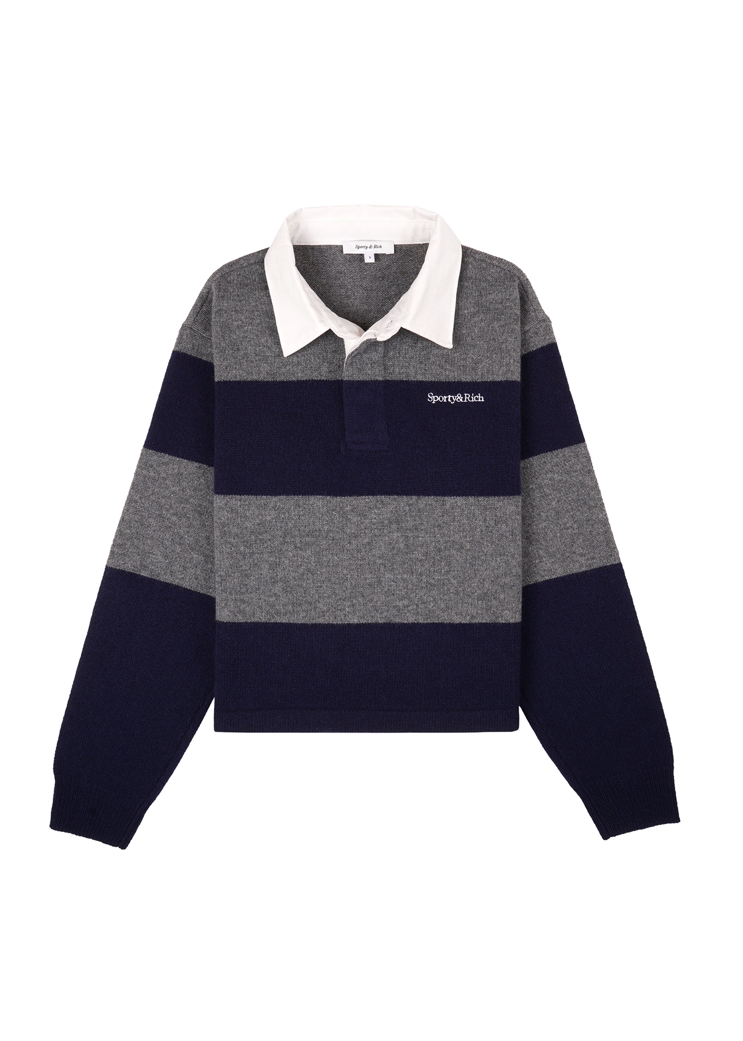 Serif Logo Cashmere Rugby Polo