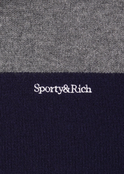 Serif Logo Cashmere Rugby Polo