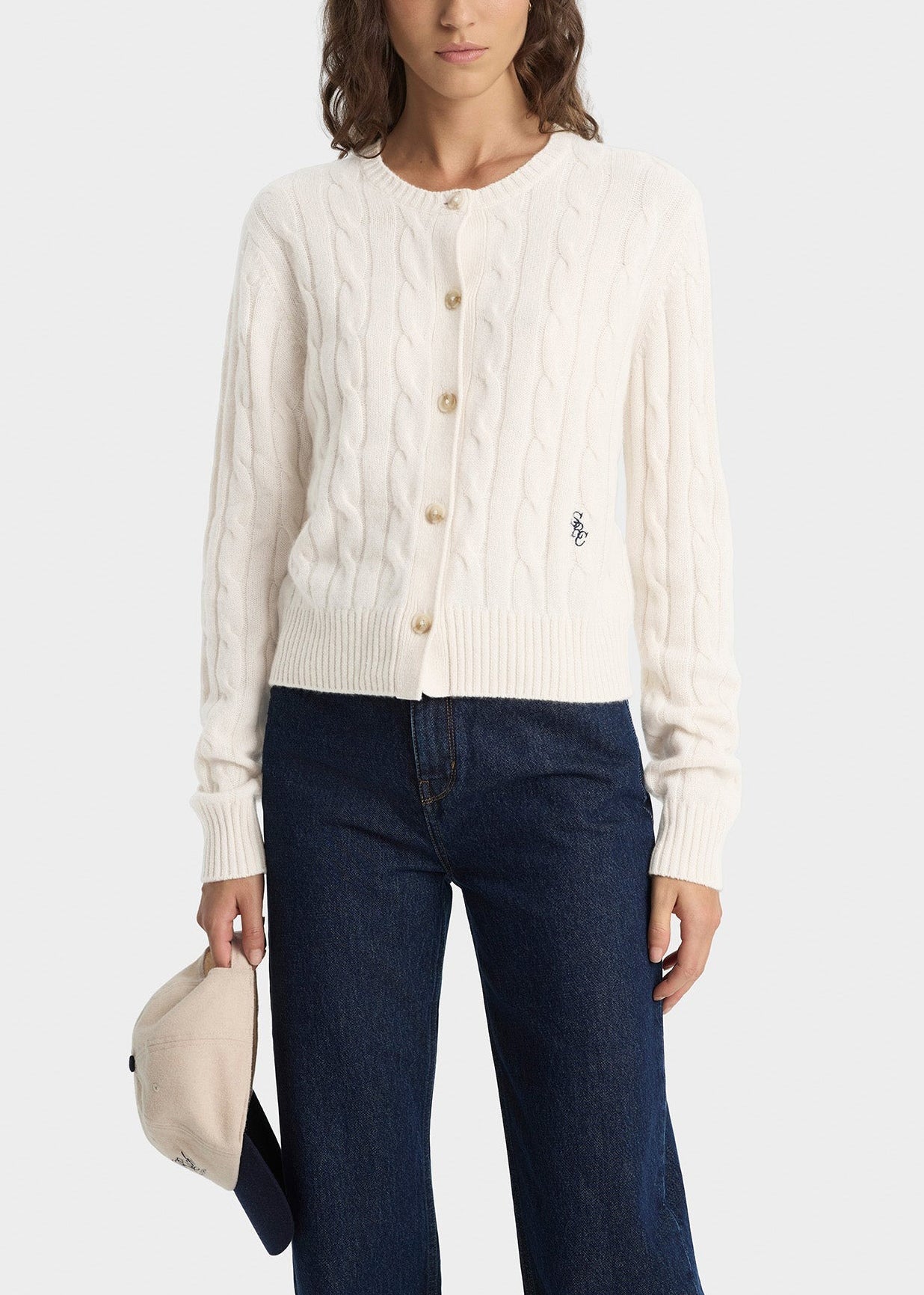 SRC Cableknit Cashmere Cardigan