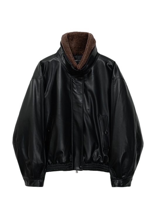Fur Collar Leather Jacket
