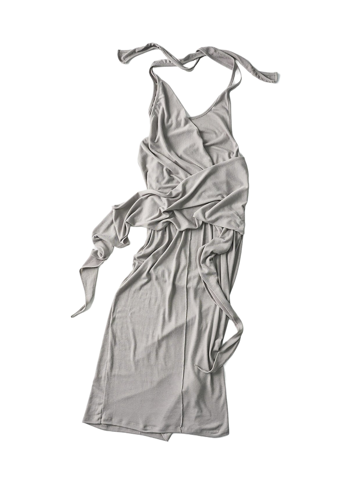 Halter Draped Wrap Dress