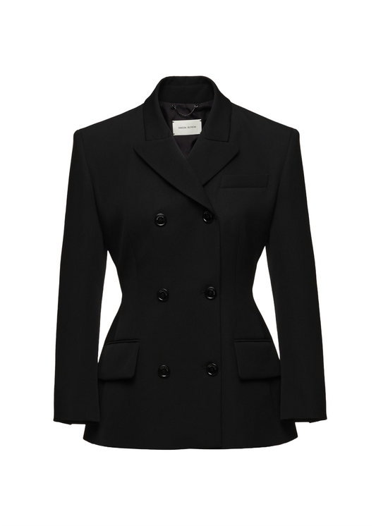 Double-breasted Wool Tailored Blazer