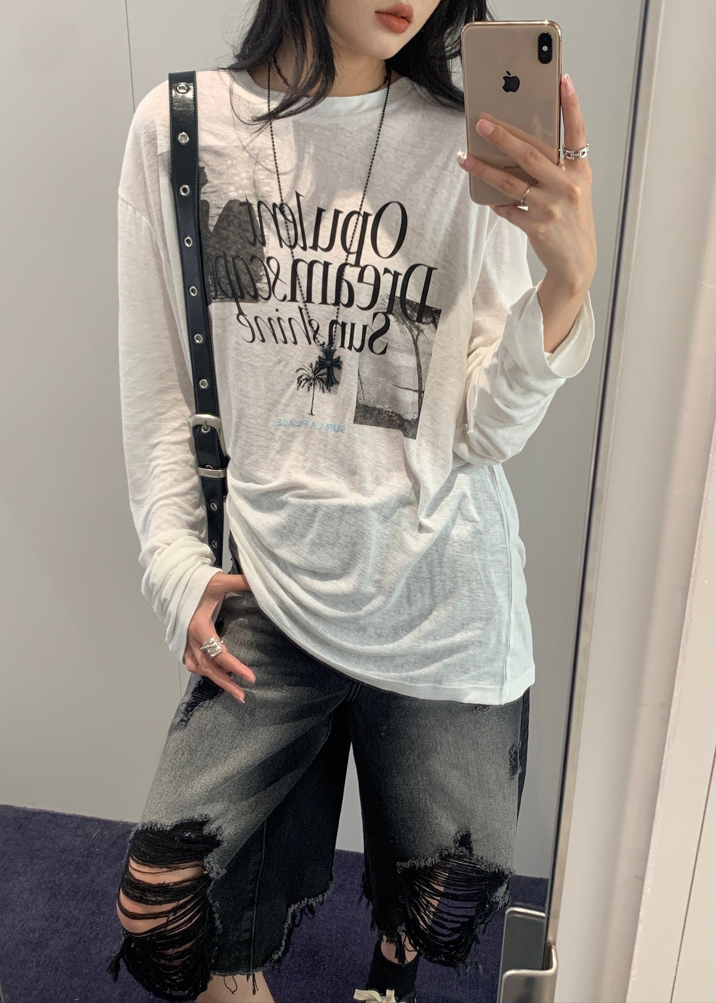 Dreamscape Sheer Long-sleeve
