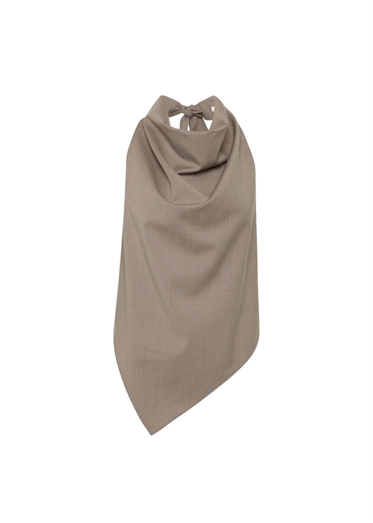 Wool Cowl Backless Top