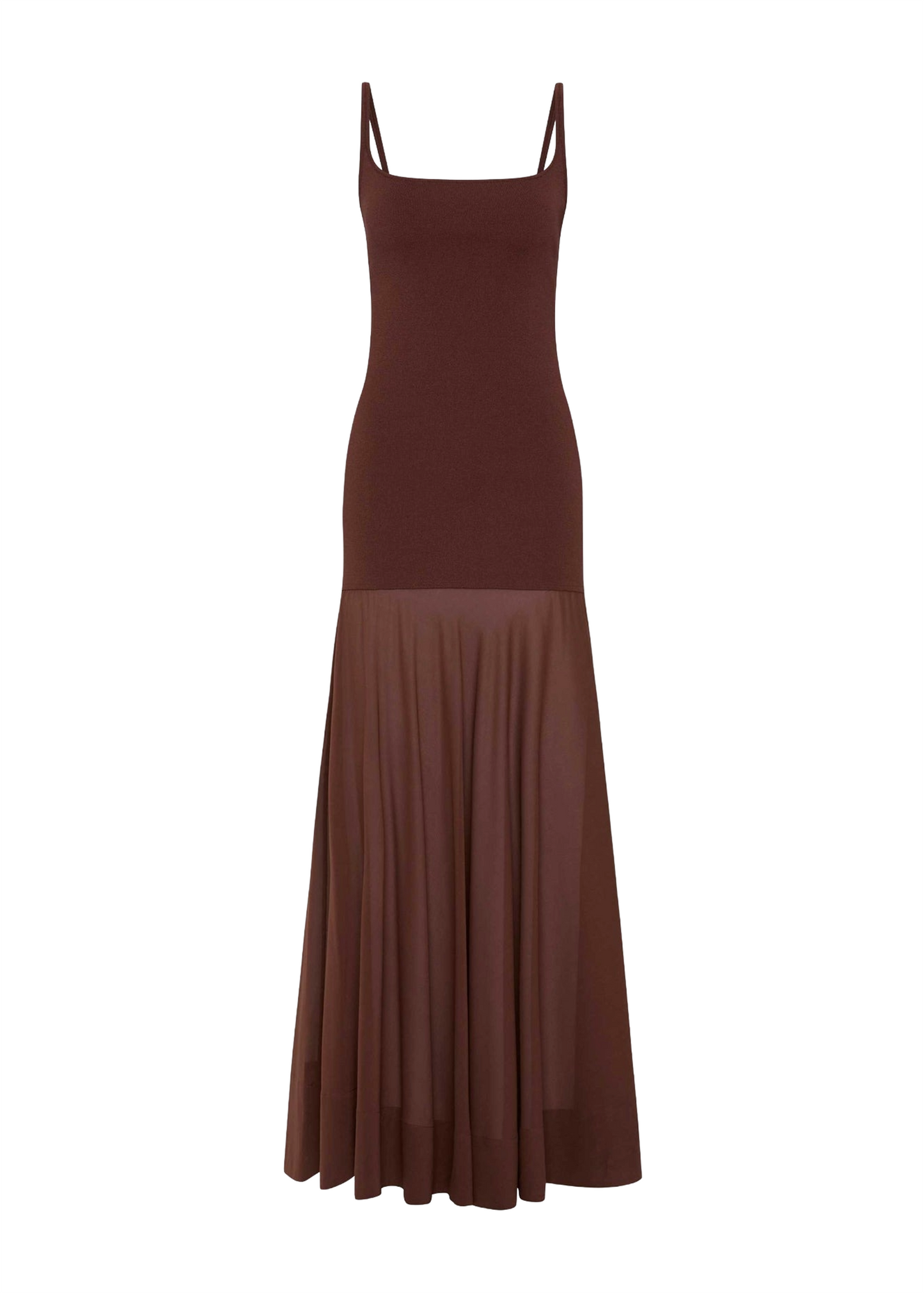 Sheer Silk Circle Hem Dress