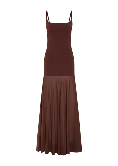 Sheer Silk Circle Hem Dress