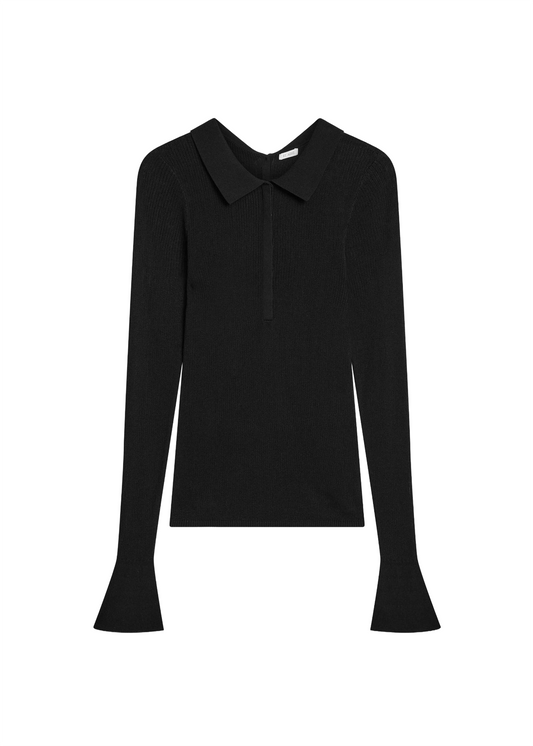 Petit Polo Knit Top