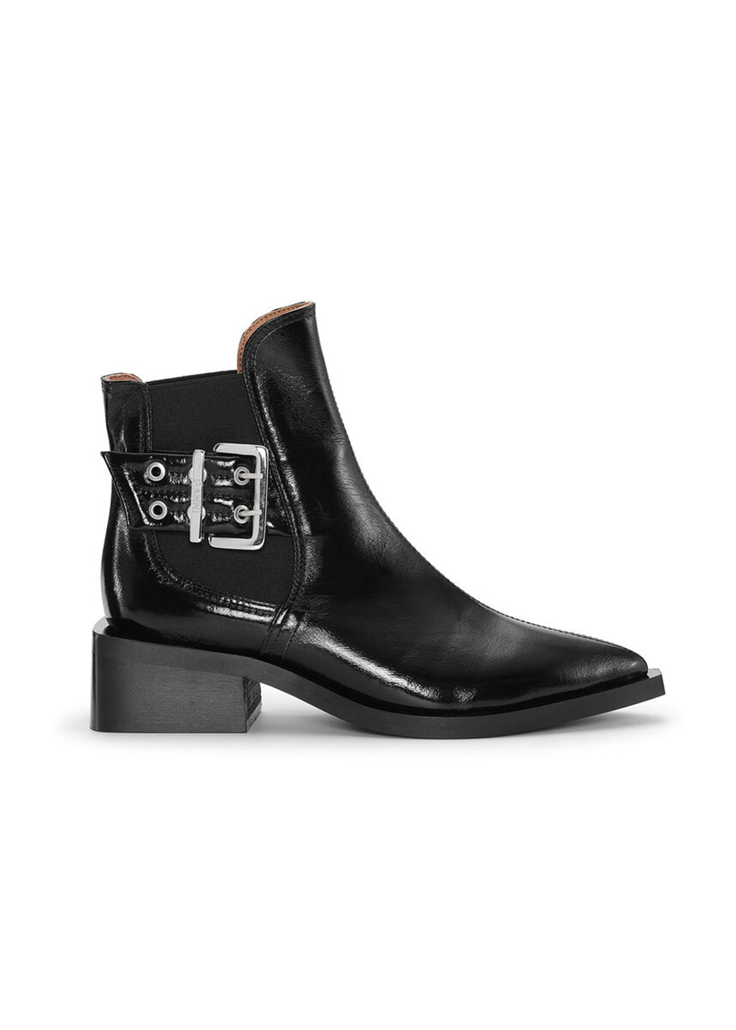 Chunky Buckle Chelsea Boots