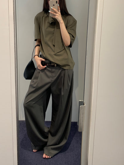 Tie-Neck T-shirt