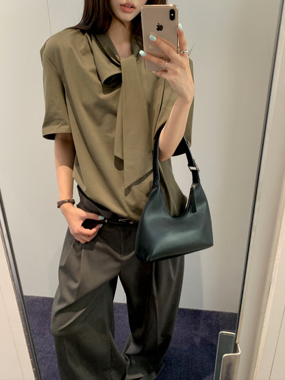 Tie-Neck T-shirt