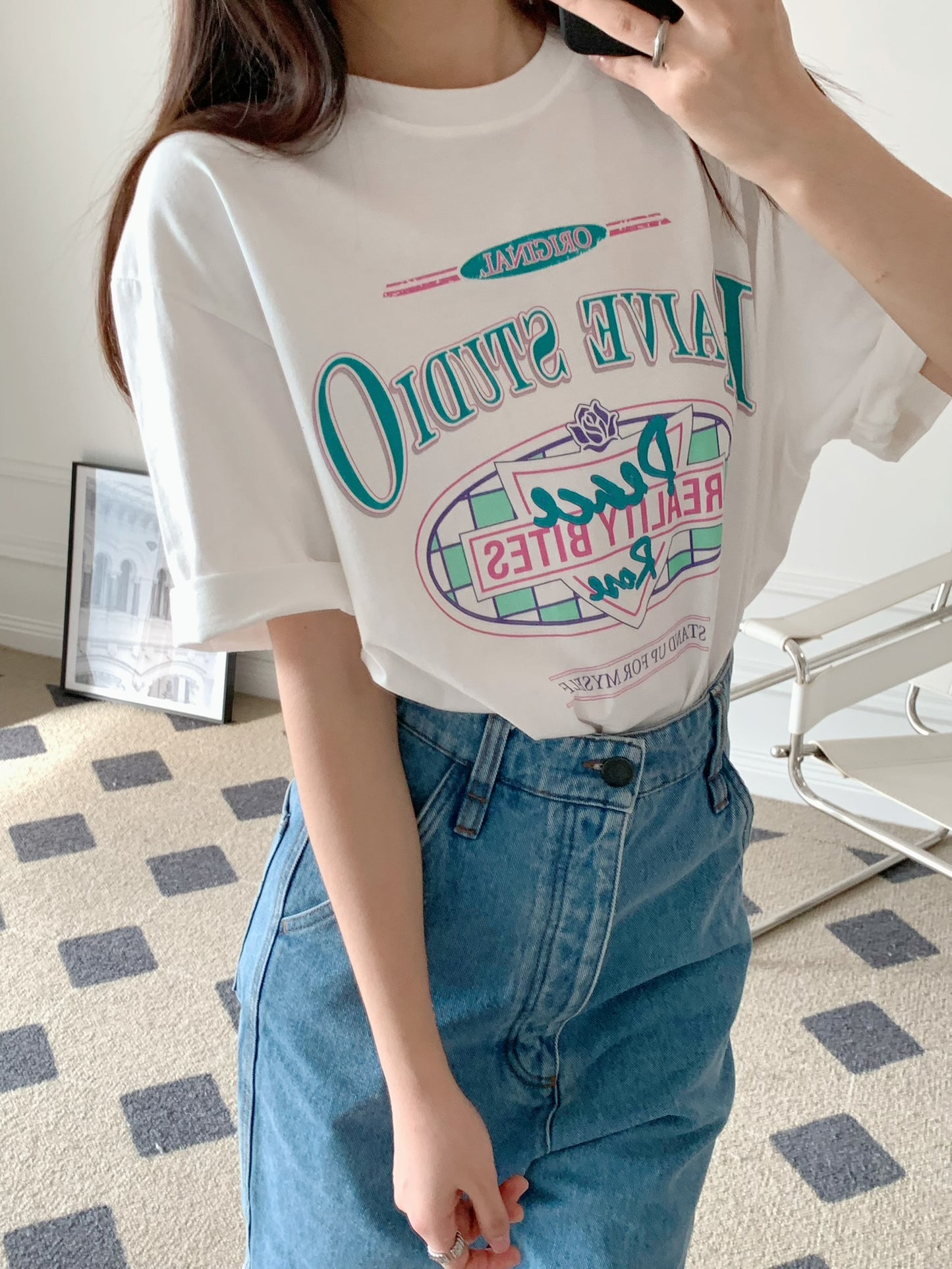 Checker Board Graphic T-shirt
