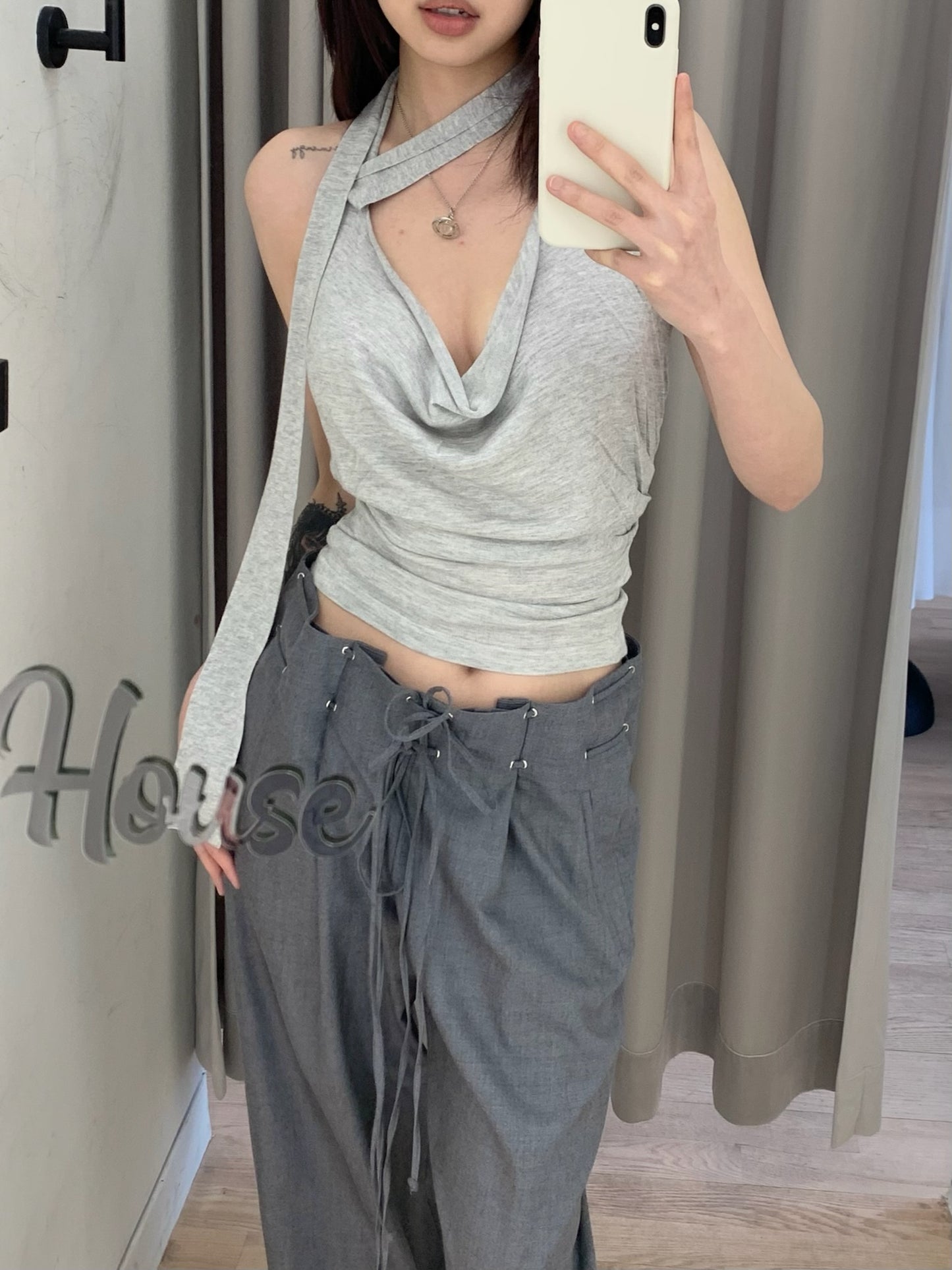 Halter Top With Tie