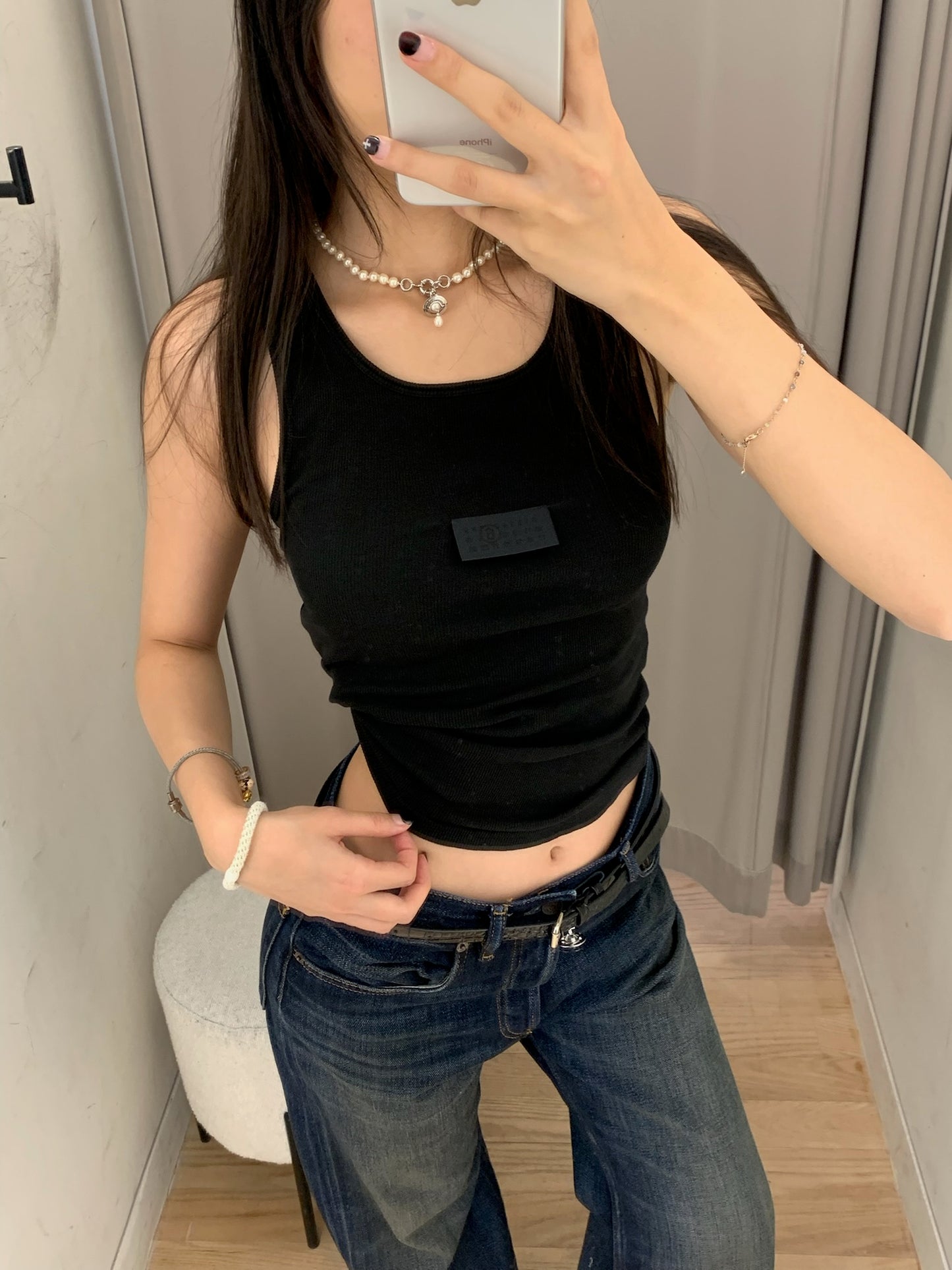 Ribbed Jersey Tank Top