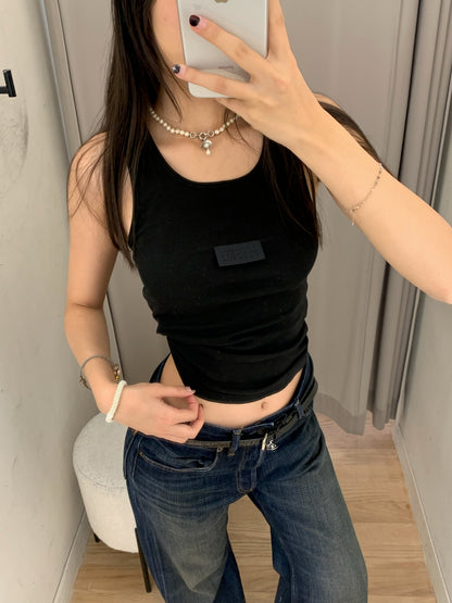 Ribbed Jersey Tank Top