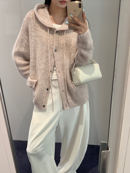 Oversized Hooded Cardigan
