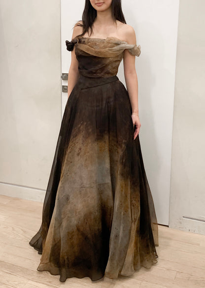 Chichi Silk Bustier Gown