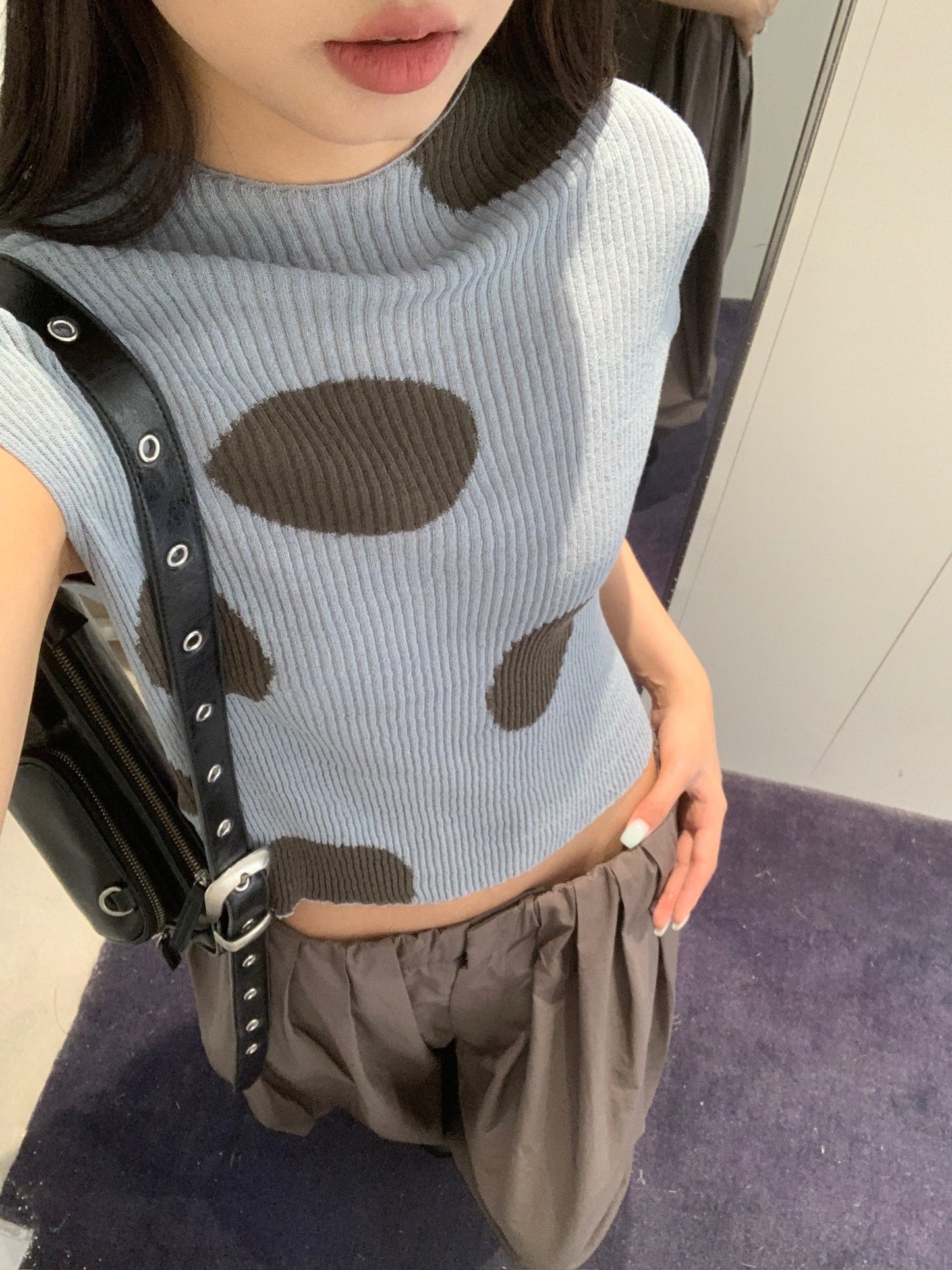 Ribbed Dot Top