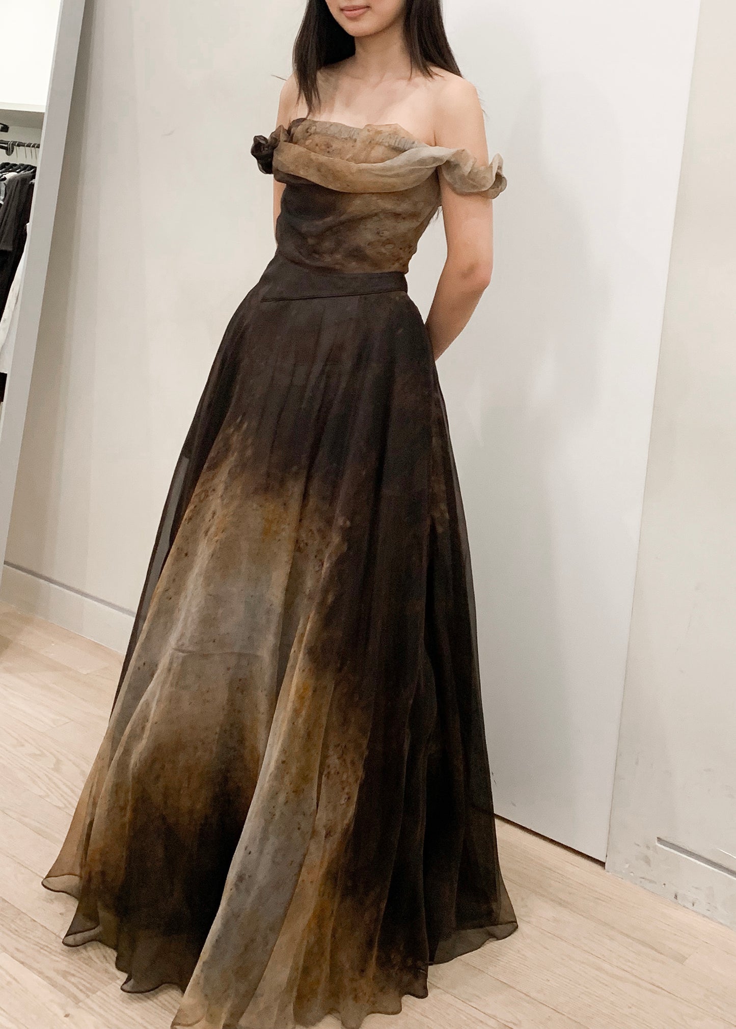 Chichi Silk Bustier Gown